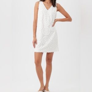 Trina Turk GLITTERATI White Sleeveless Sequins Circular Patterns Dress Sz 2 NWT